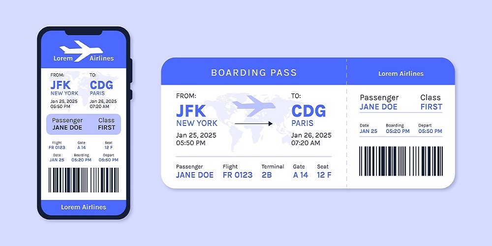 Duplicate Ticket for Flight Travel Documentation & Reservation Reference