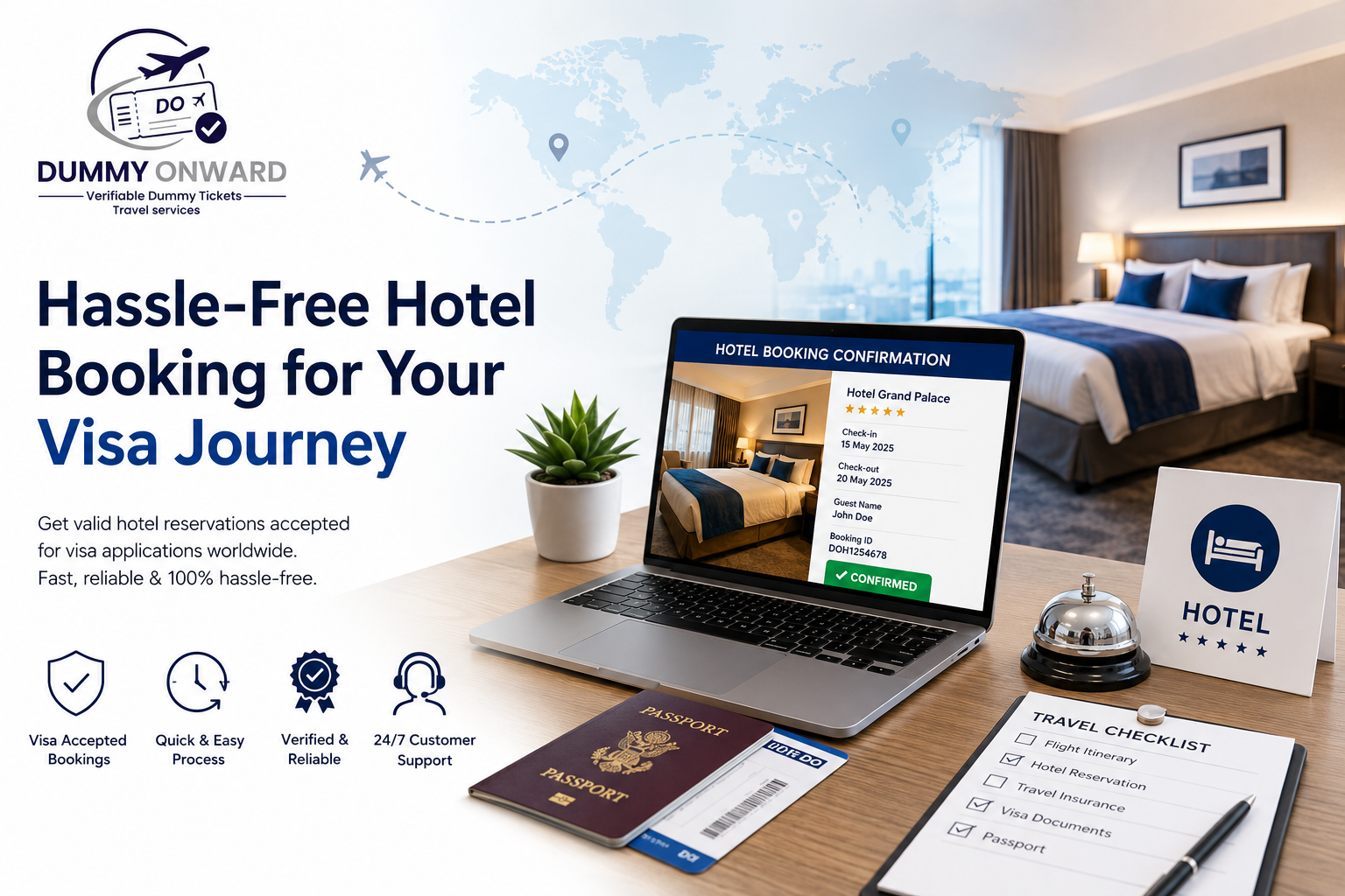 Hassle Free Hotel-Booking for Your Visa Journey 