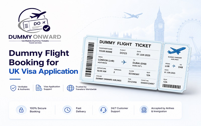 dummy flight ticket 