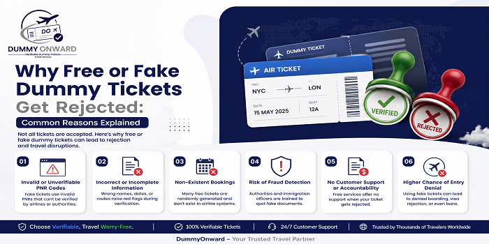 Why Free or Fake Dummy Tickets Get Rejected: Common Reasons Explained